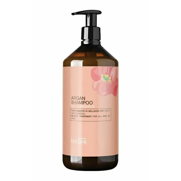 Nashi Argan Shampoo Bloom Fragrance 1000 ml çiçək ətirli professional saç şampunu