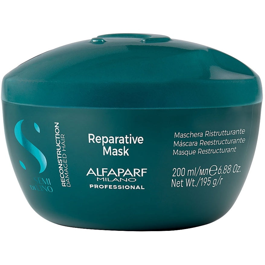 Zədələnmiş Saçlar Üçün Bərpaedici Maska Alfaparf Milano Semi Di Lino Reparative Mask 200 ml