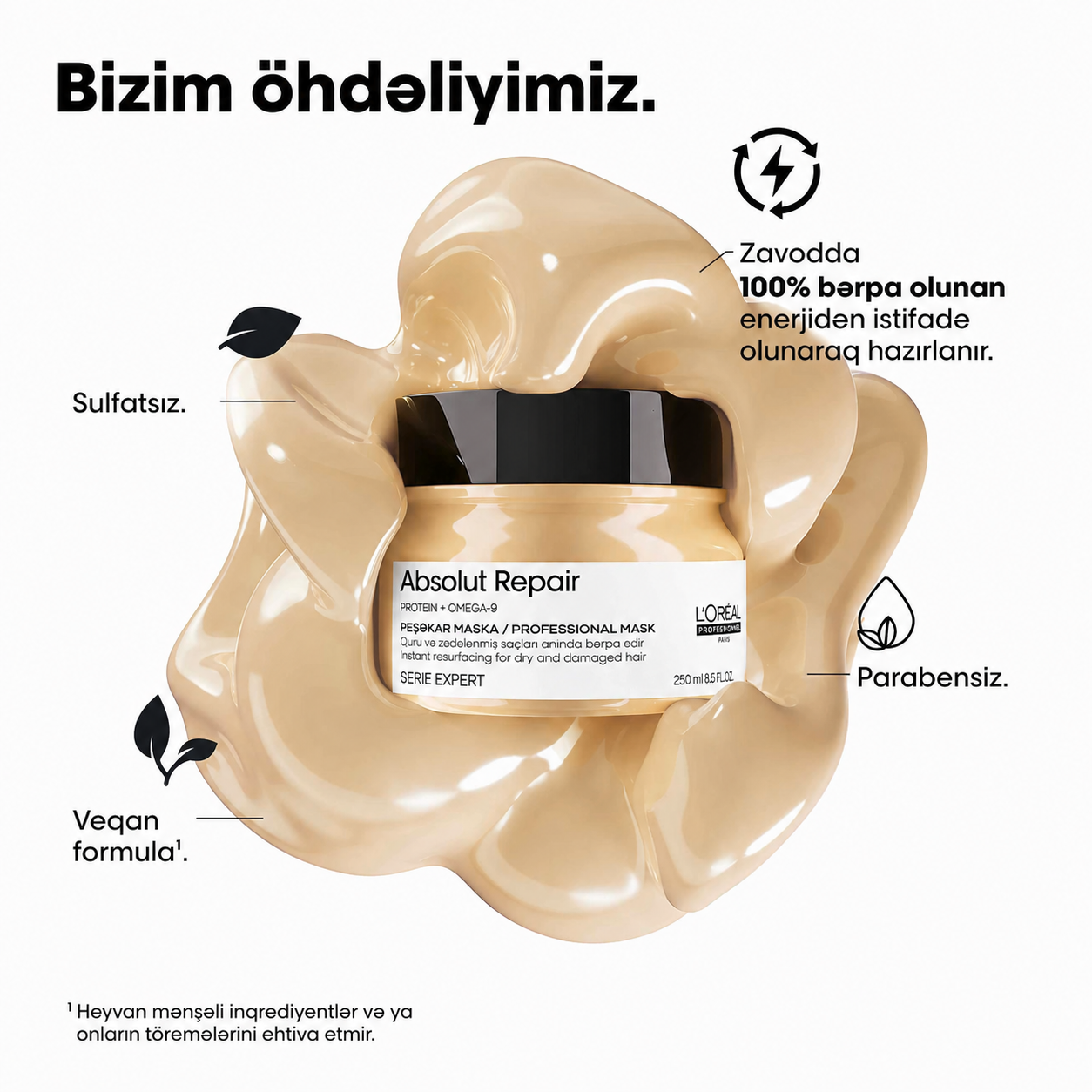 Quru və Zədələnmiş Saçlar Üçün maska