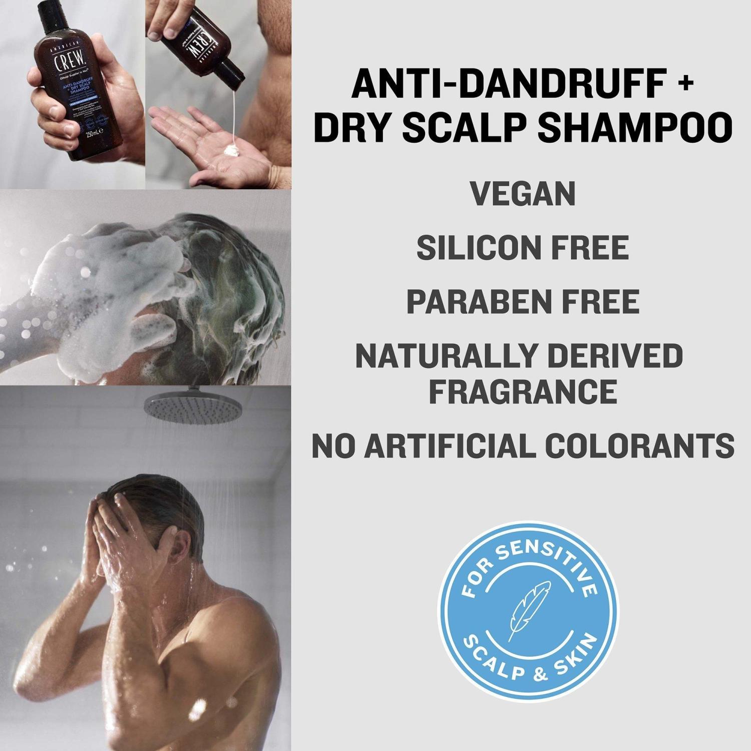 American Crew kəpəyə qarşı quru baş dərisi üçün şampun 250 ml