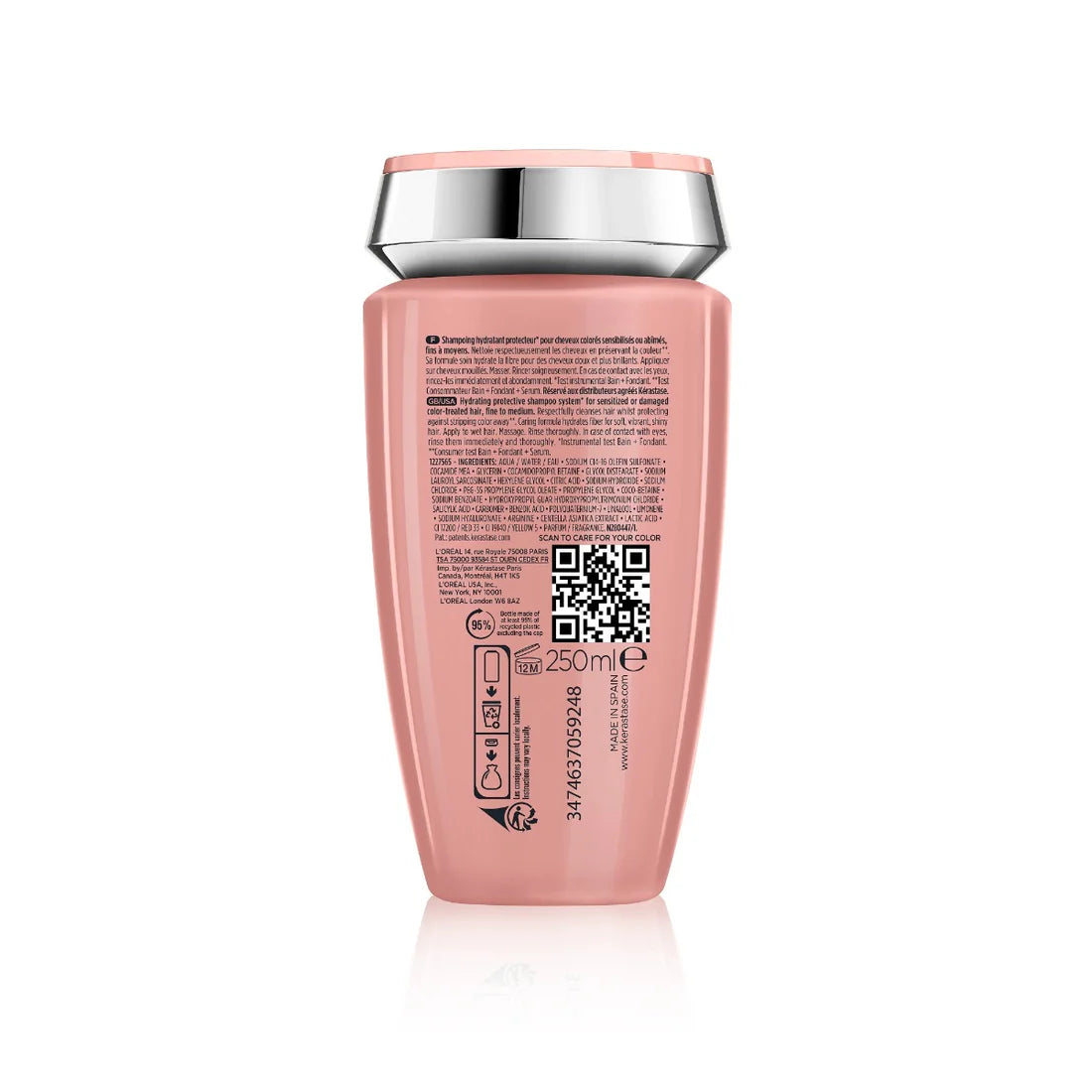 Boyalı, həssas və zədələnmiş nazik saçları nəmləndirmək və qorumaq üçün şampun-hamam