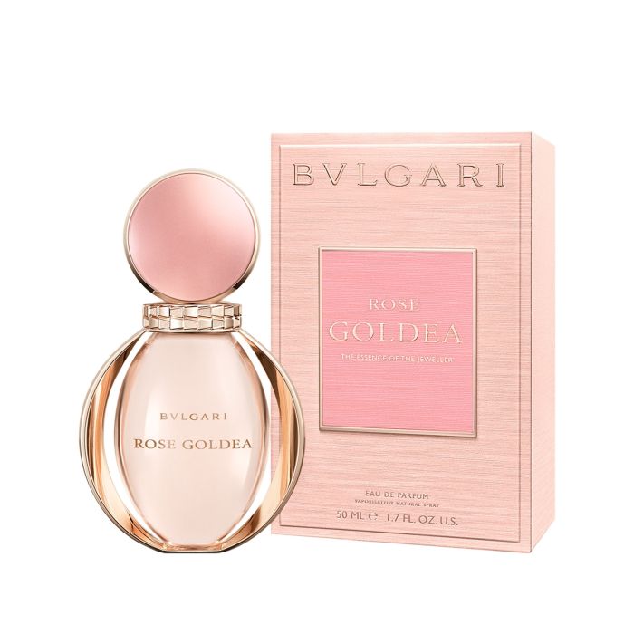 Bvlgari Rose Goldea Eau de Parfum 50 ml flakonu və qutusu — romantik və eleqant qadın ətri
