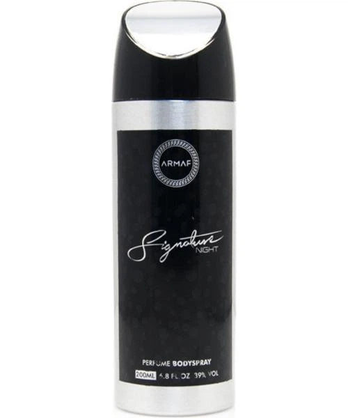 Armaf Signature Night Perfume Body Spray 200ml black bottle product photo
