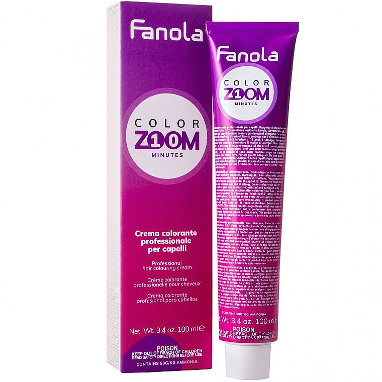 Fanola Color Zoom 10 Minutes 100 ml peşəkar saç boyası kremi
