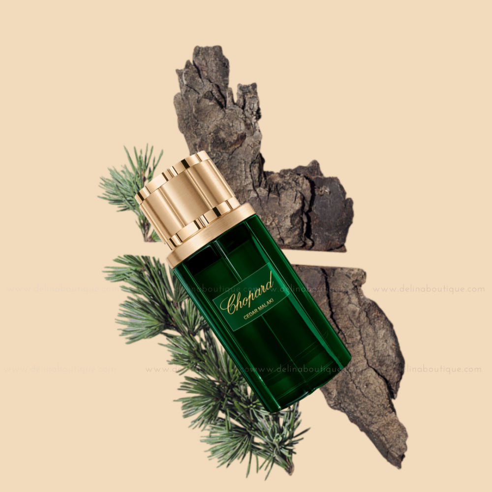Chopard Cedar Malaki Eau de Parfum Unisex 80 ml green perfume bottle with box