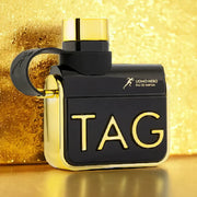 TAG Uomo Nero Eau de Parfum bottle in black and gold packaging
