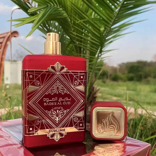 Lattafa Bade'e Al Oud Sublime EDP 100ml perfume bottle
