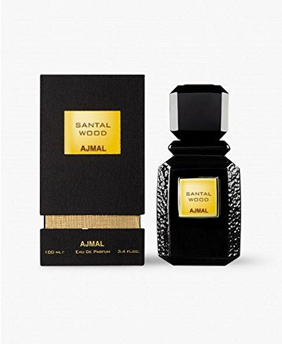 AJMAL Santal Wood 100 ml uniseks ətir qara flakon və qutu
