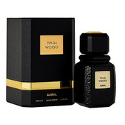 AJMAL Thai Wood 100 ml uniseks odunsu şərq ətiri qara qutu və flakon
