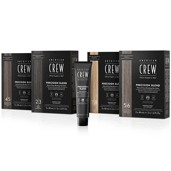 American Crew Precision Blend kişi saç boyası müxtəlif tonlarda 3x40 ml qutular