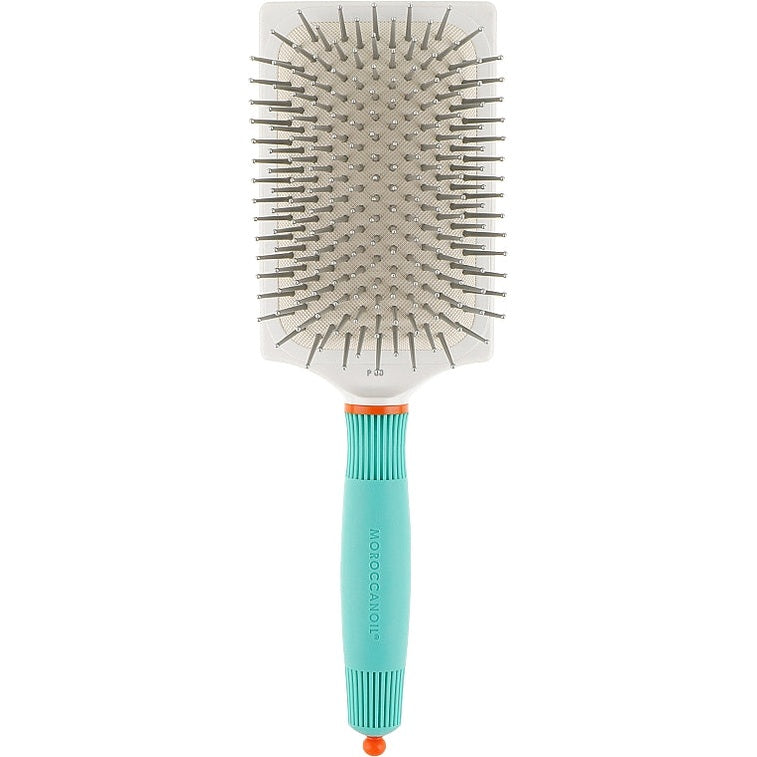 Moroccanoil Paddle Brush – antistatik tüklər və masaj effektli yastıq bazası ilə saç fırçası
