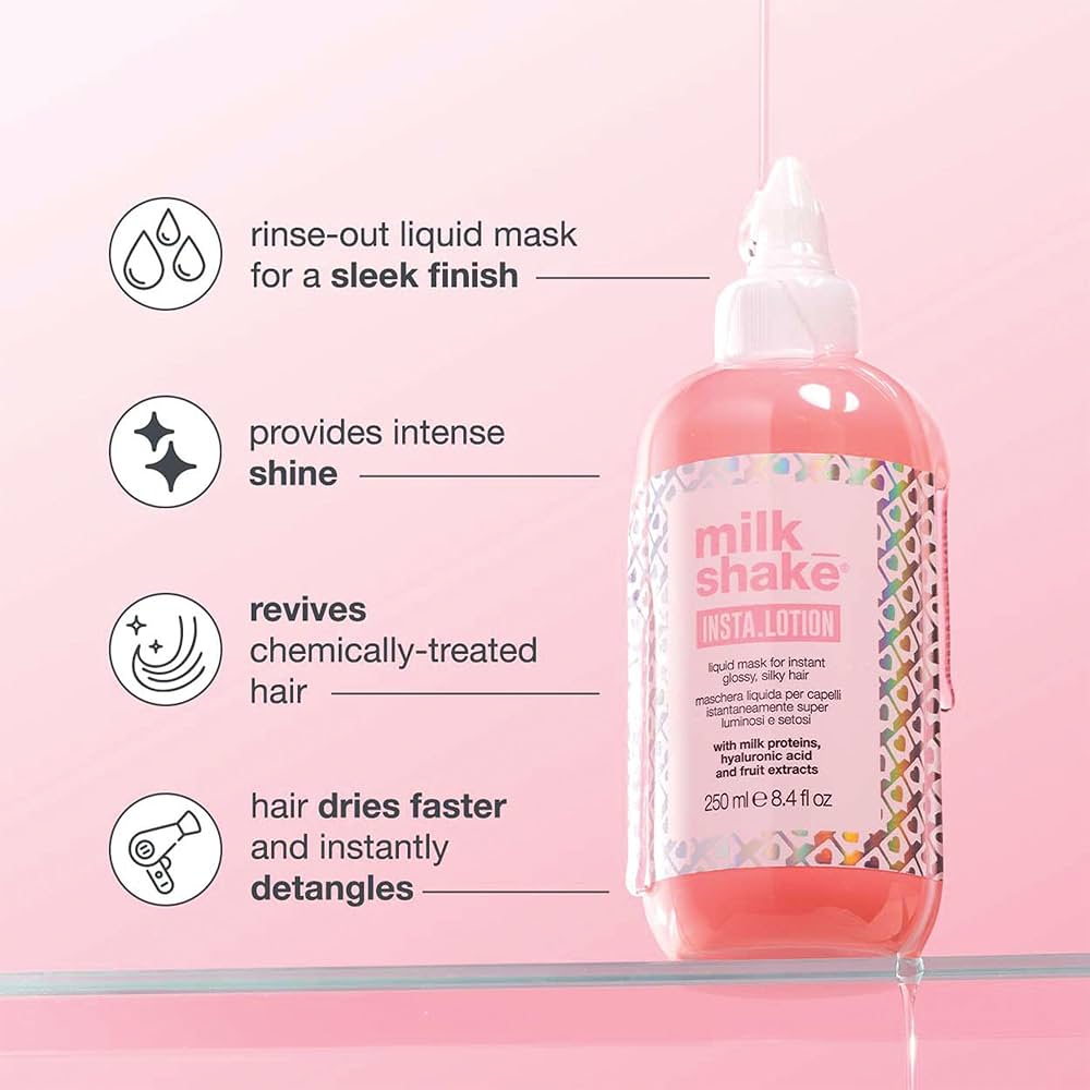 Parlaqlıq və ipək yumşaqlıq verən maye saç maskası 250 ml