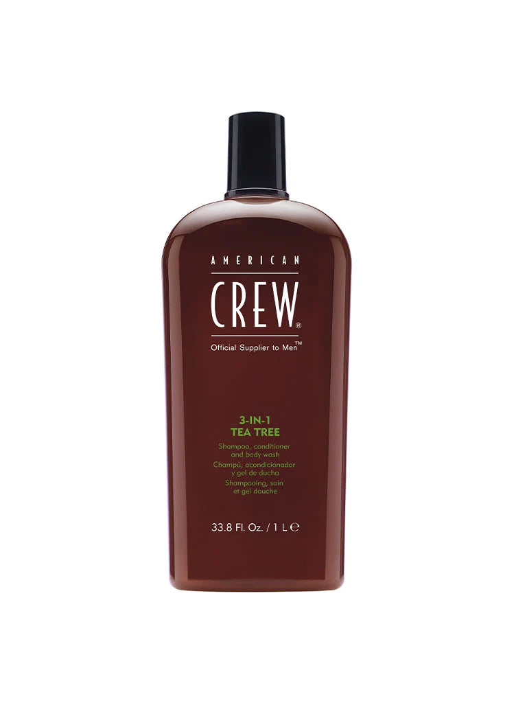 American Crew 3-ü 1-də Tea Tree kişi şampunu və duş geli