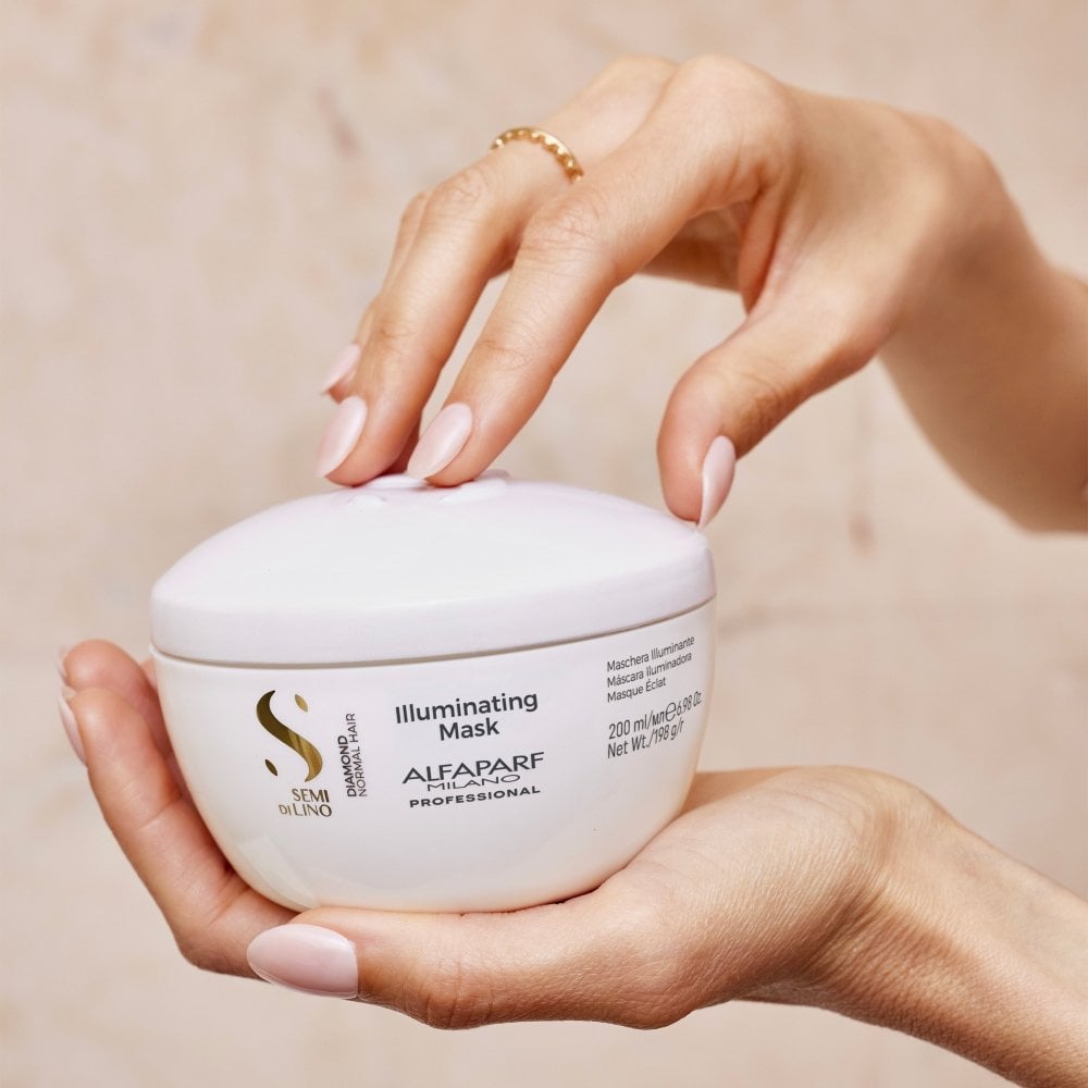 Alfaparf Semi Di Lino Diamond Illuminating Mask 200 ml – parıltı verən saç maskası (Daraq Store)
