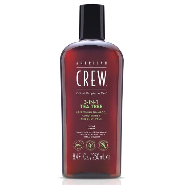 American Crew 3-in-1 Tea Tree kişilər üçün qulluq vasitəsi 250 ml