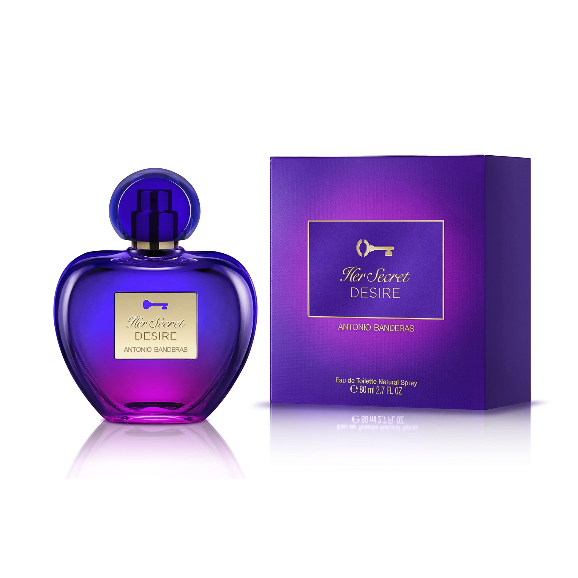 Antonio Banderas Her Secret Desire Eau de Toilette bottle (sweet floral fruity women's fragrance)
