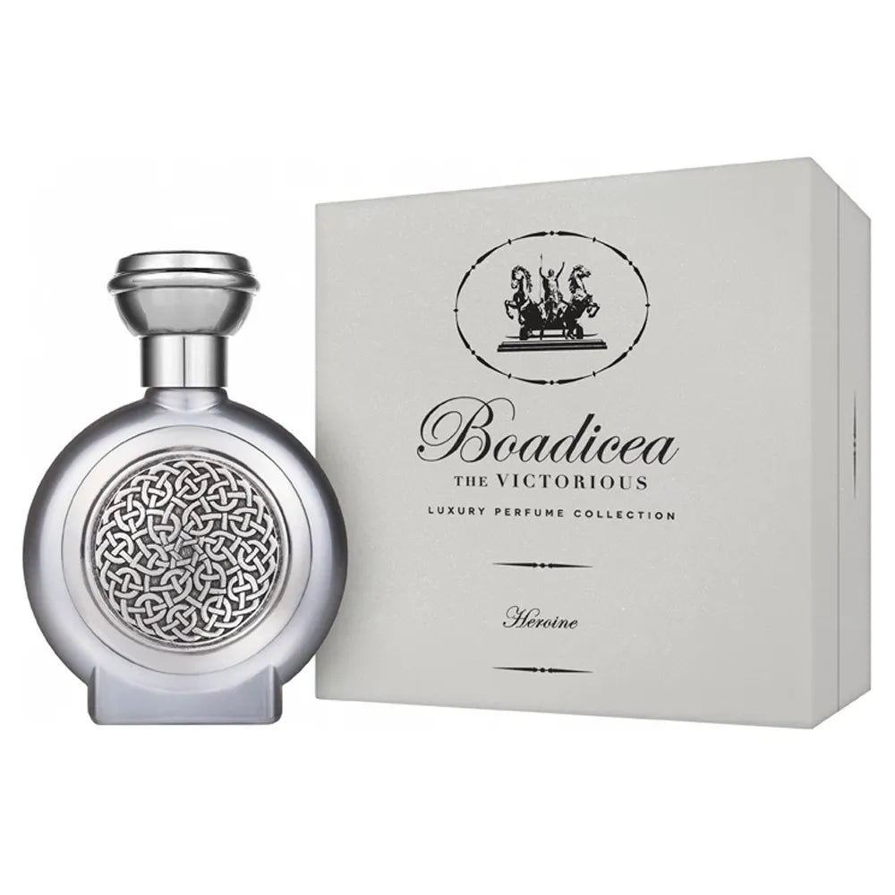 Boadicea the Victorious Heroine Eau de Parfum 100 ml bottle and box (silver emblem, Luxury Perfume Collection)