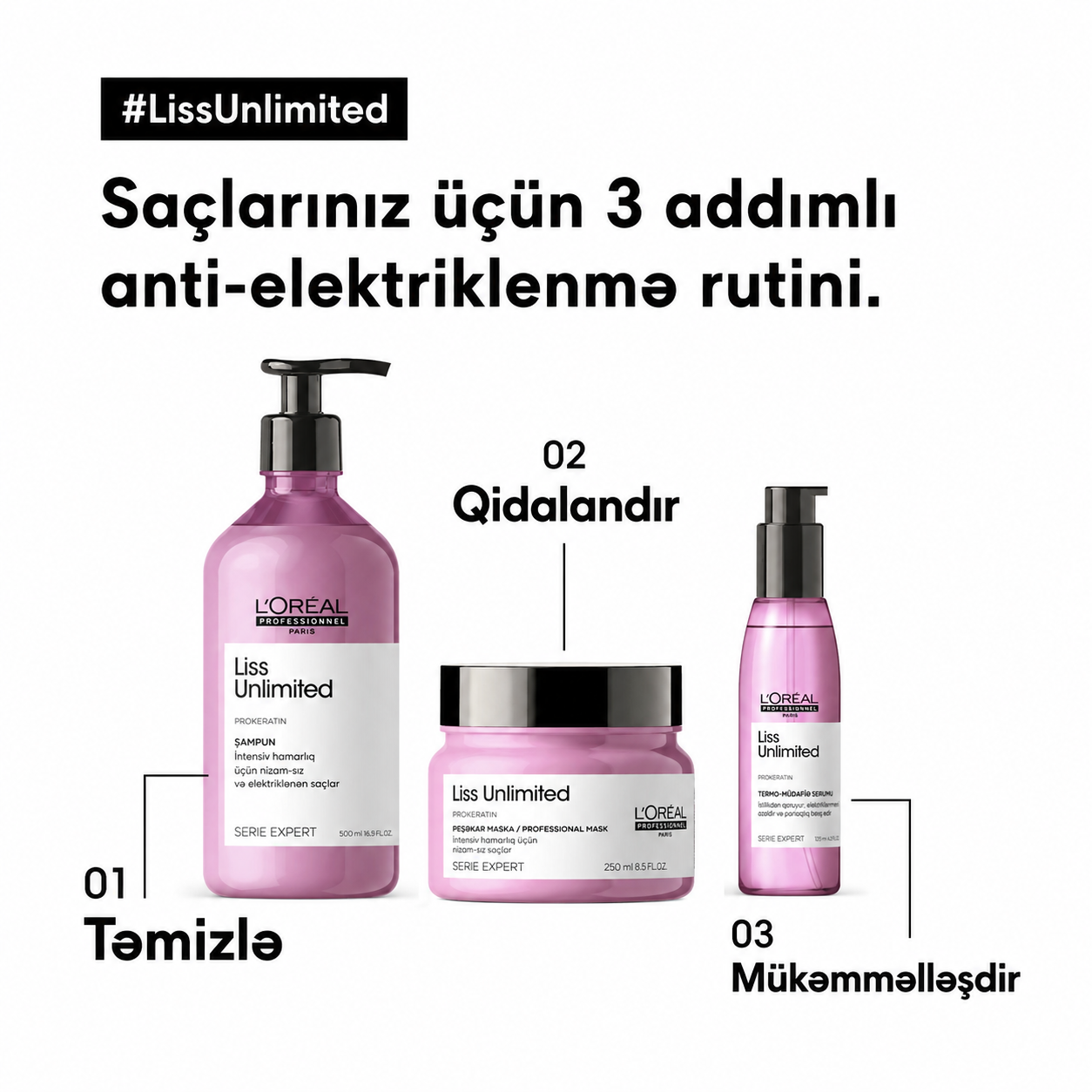 Quru və itaətsiz saçlar üçün keratinli maska