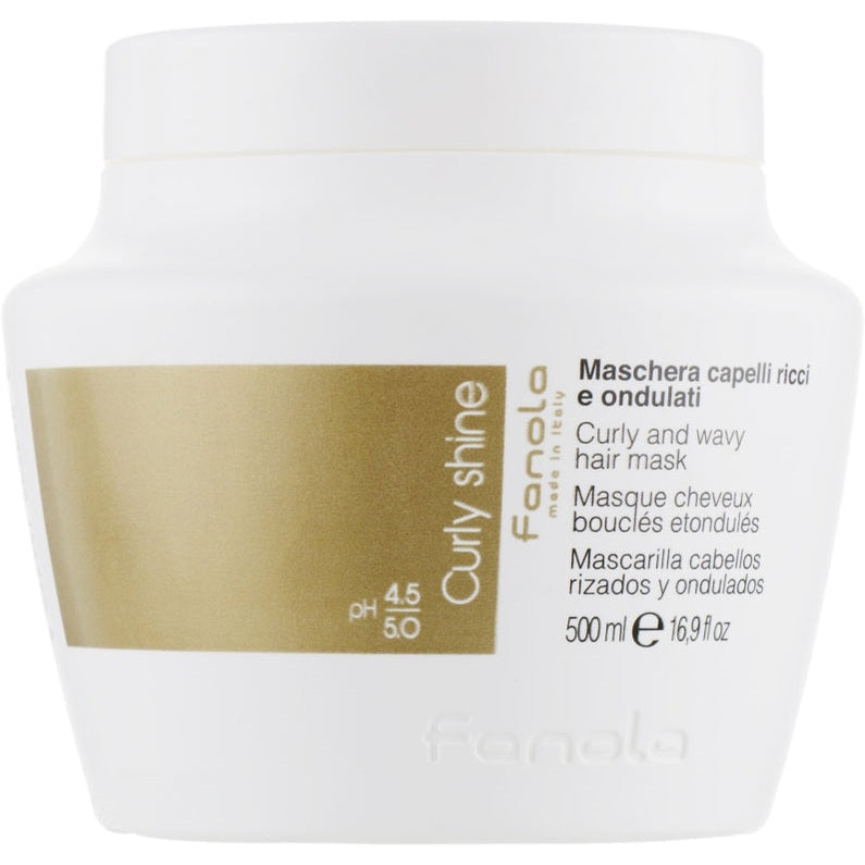 Fanola Curly Shine maska 500 ml – buruq və dalğalı saçlar üçün nəmləndirici
