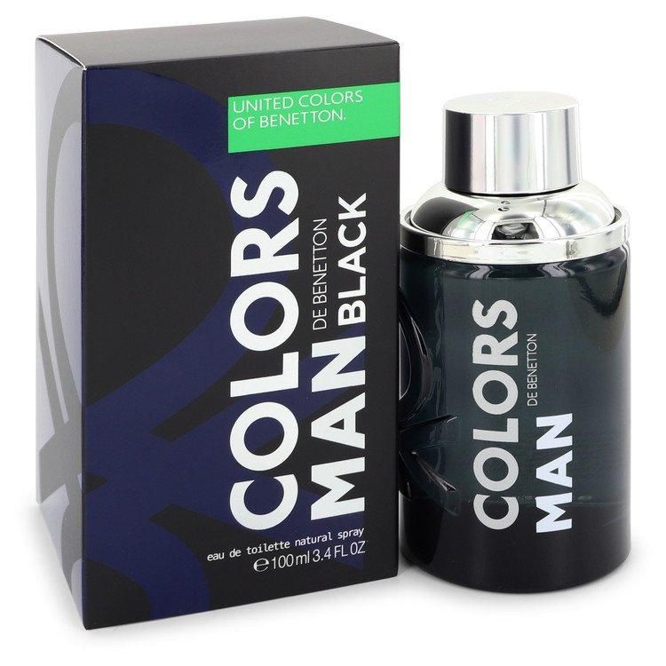 Benetton Colors Man Black EDT perfume bottle and box
