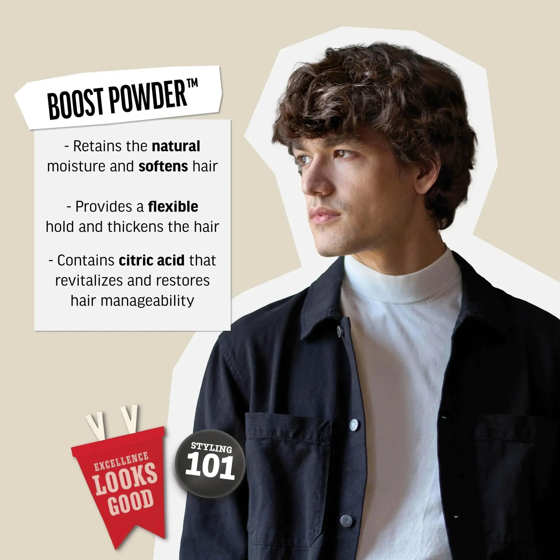 American Crew Boost Powder saç üçün həcm verən mat pudra 10 g / 20 g