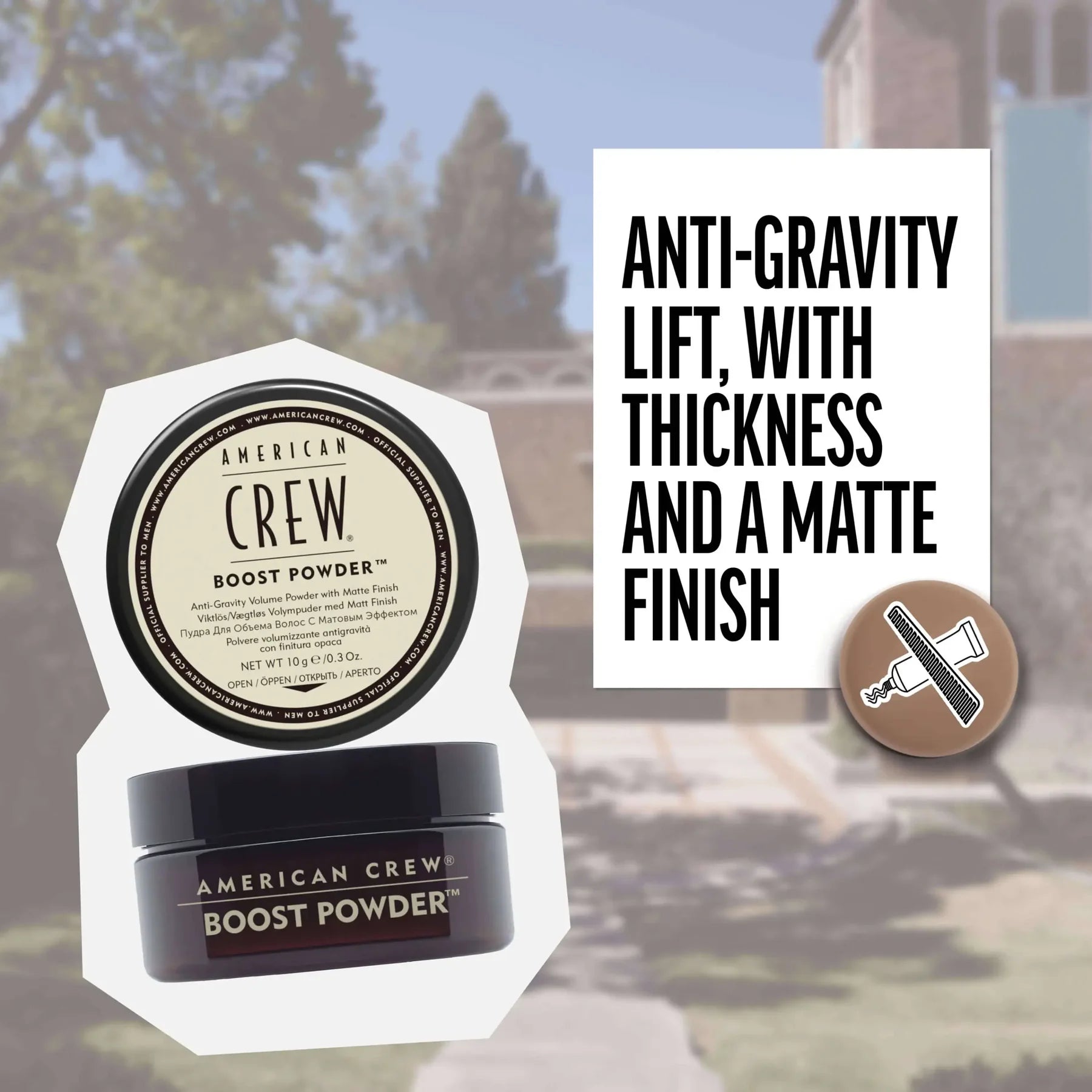 American Crew Boost Powder saç üçün həcm verən mat pudra 10 g / 20 g