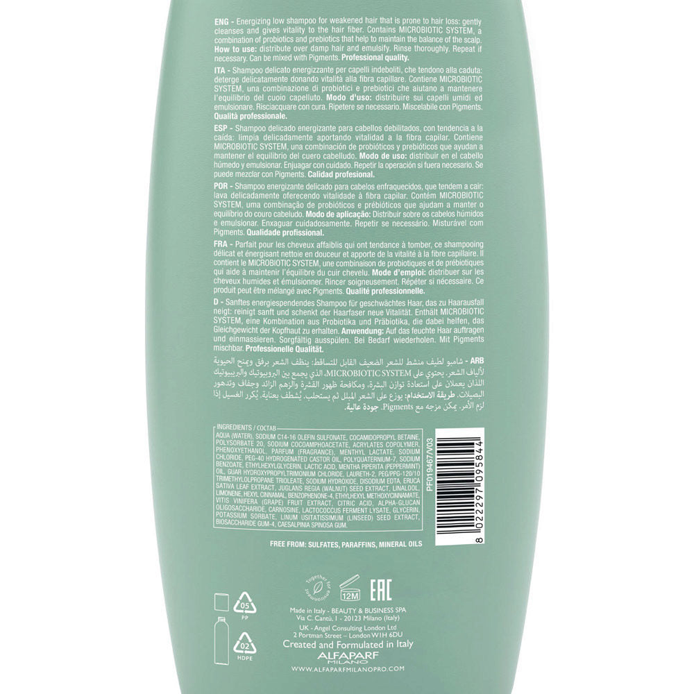 Alfaparf Milano Semi Di Lino Scalp Renew Energizing Low Shampoo 250 ml – Saç Tökülməsinə Meylli Saçlar üçün