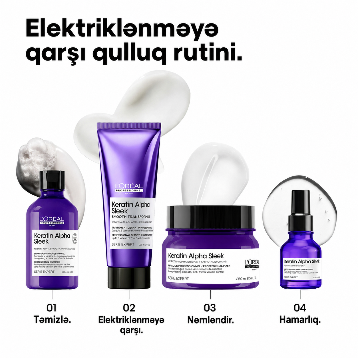 L’Oréal Professionnel Keratin Alpha Sleek Hamarlaşdırıcı Krem 200 ml