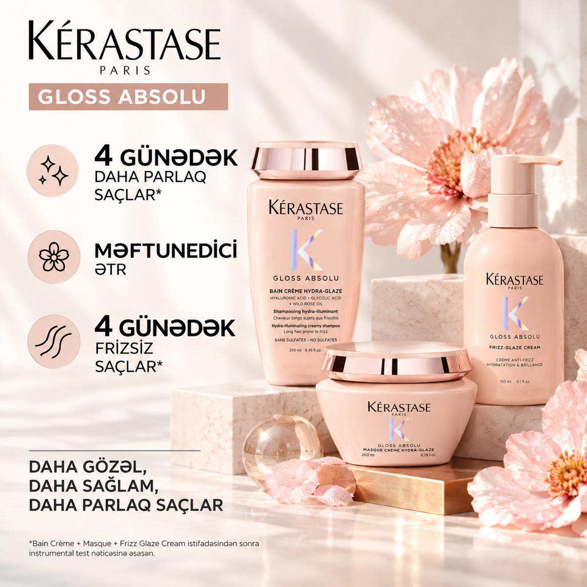 Nəmləndirici və parlaqlıq verən saç maskası 200 ml
