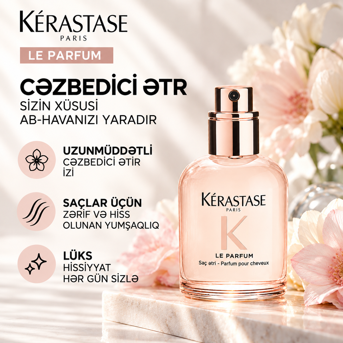 Saç üçün ətir və parıltı