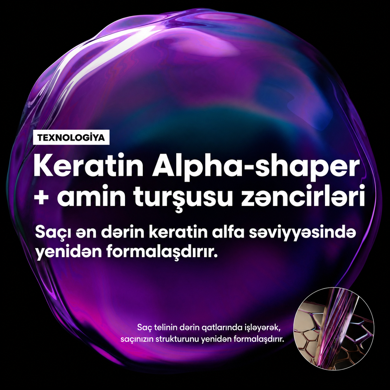 L’Oréal Professionnel Keratin Alpha Sleek Hamarlaşdırıcı Şampun 500 ml