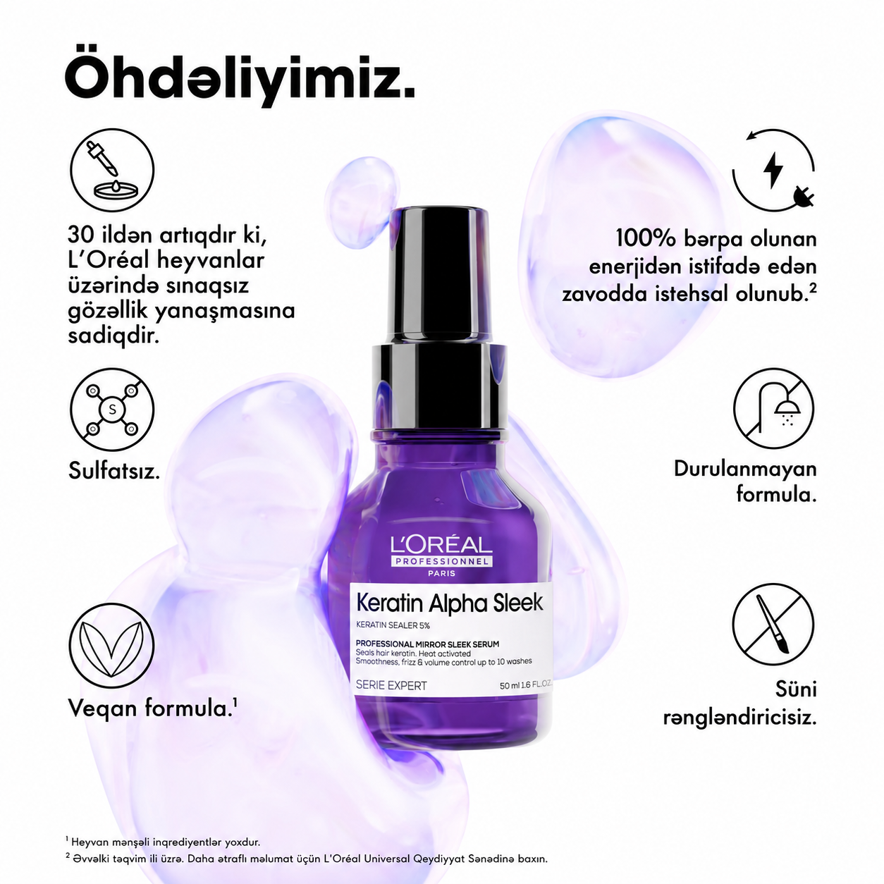 L’Oréal Professionnel Keratin Alpha Sleek Hamarlaşdırıcı Serum 50 ml