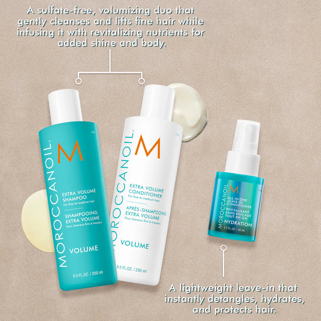 Moroccanoil Həcm Verən Saç Baxımı Dəsti 250 ml + 250 ml + 50 ml