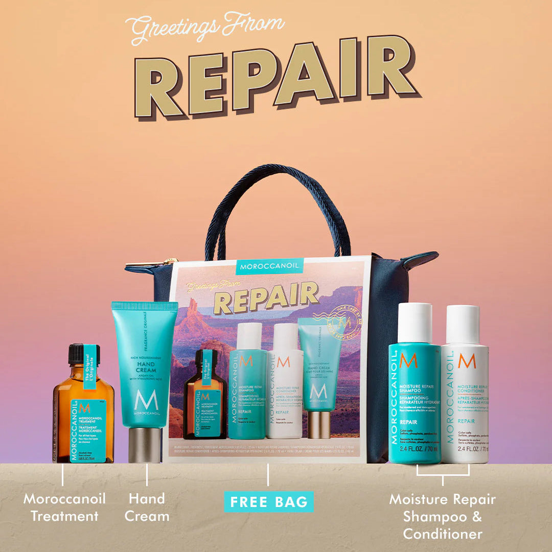 Moroccanoil Bərpaedici Səyahət Saç və Əl Baxımı Dəsti 25 ml + 70 ml + 70 ml + 40 ml