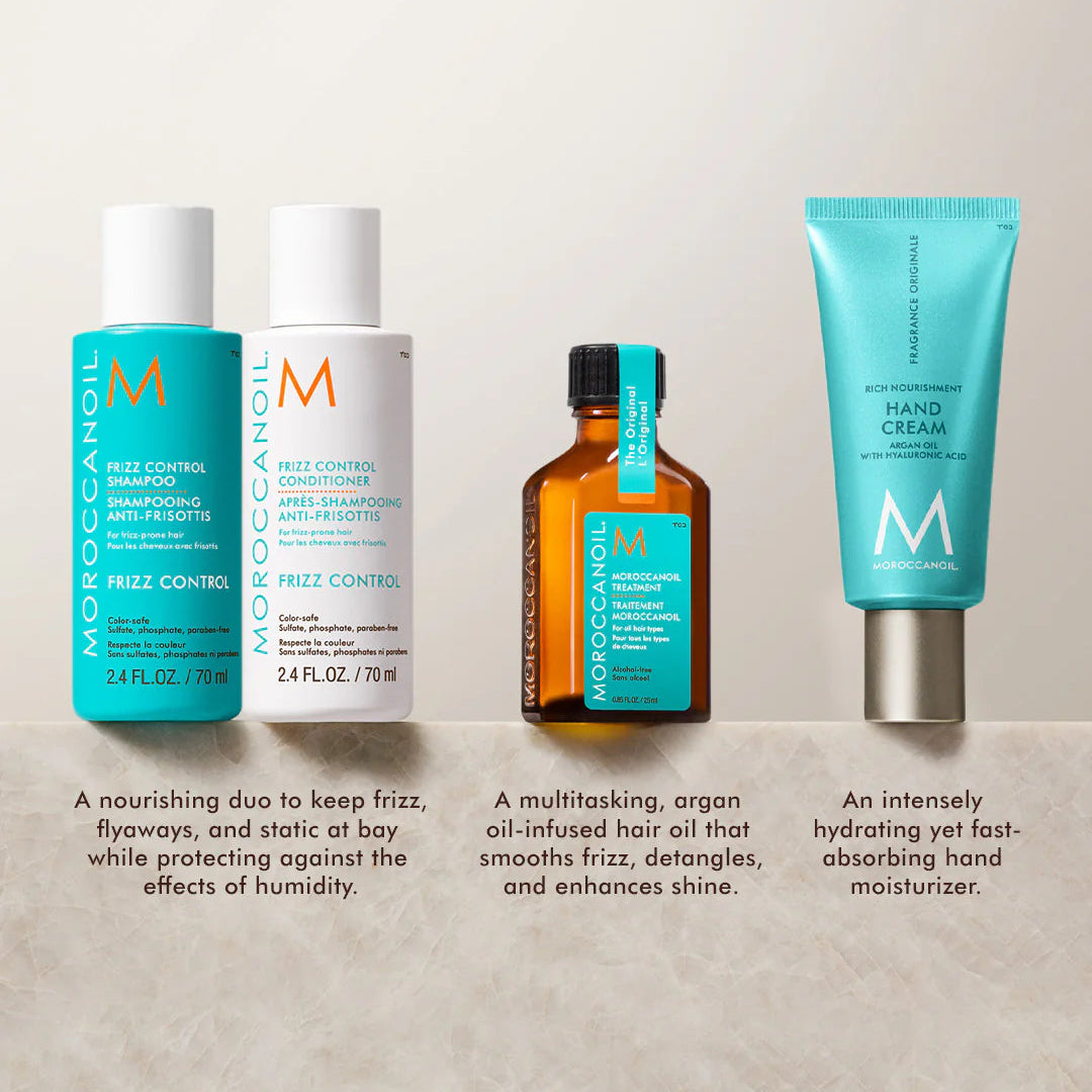 Moroccanoil Qabarmaya Qarşı Saç Və Əl Baxımı Dəsti 25 ml + 70 ml + 70 ml + 40 ml