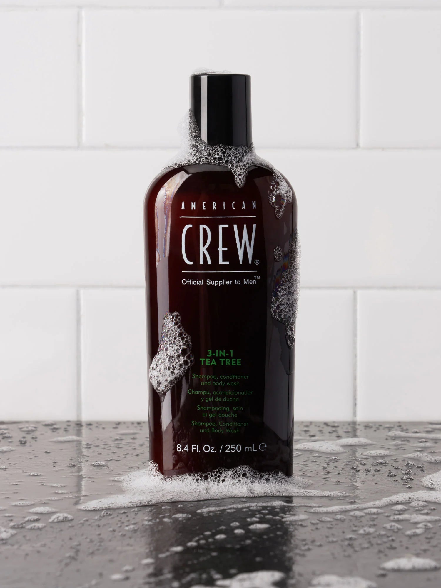 American Crew 3-ü 1-də Tea Tree kişi şampunu və duş geli