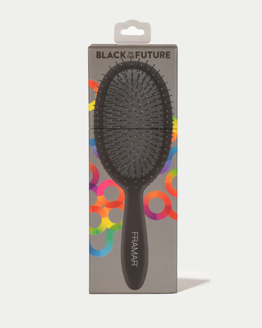 Paddle Brush Black to the Future dolaşıqları asan açan saç darağı (qara)