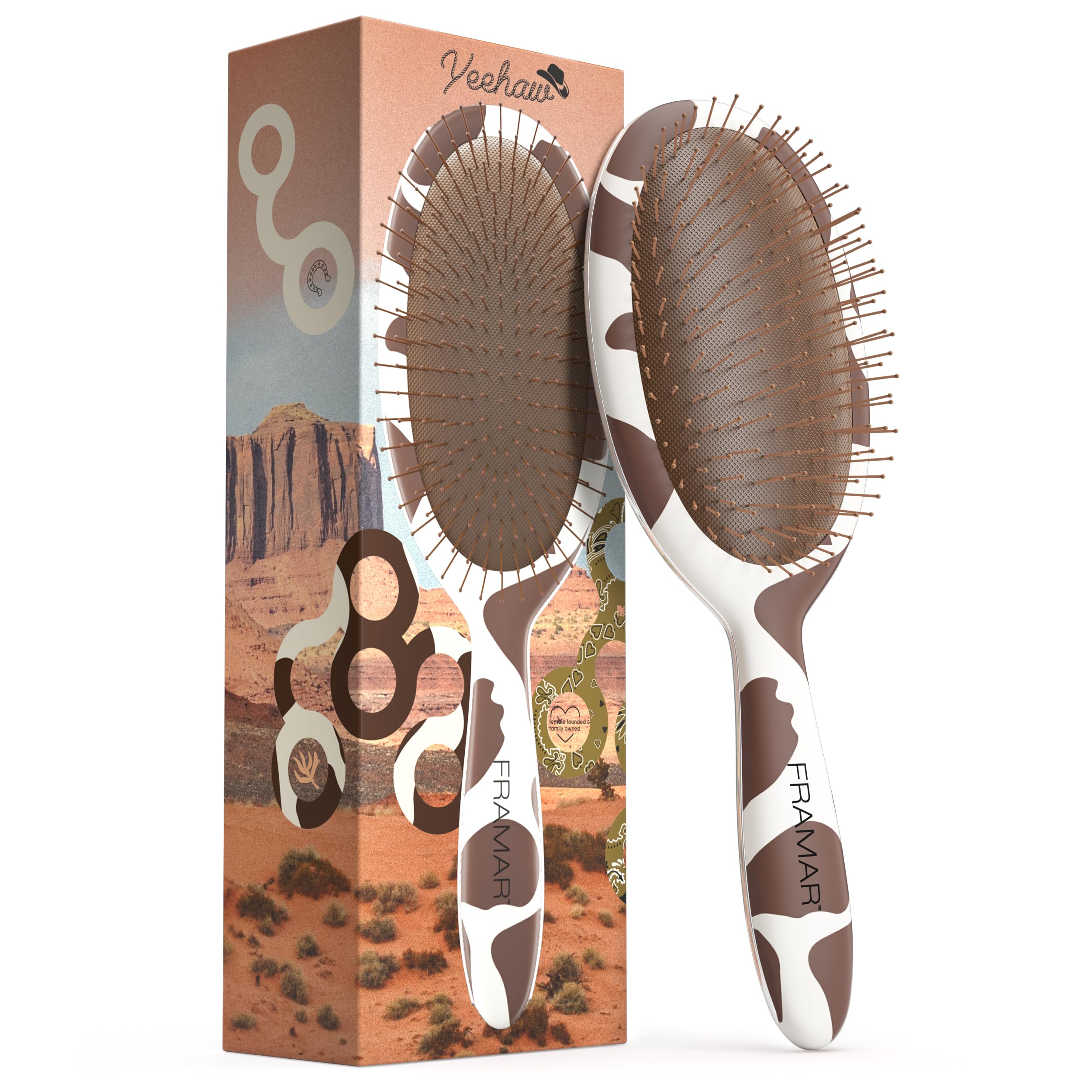Framar Yeehaw Detangling Brush professional dolaşıq açan saç fırçası