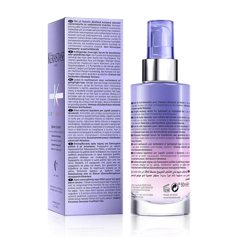 Gecə bərpaedici serum, sarı saçlar üçün