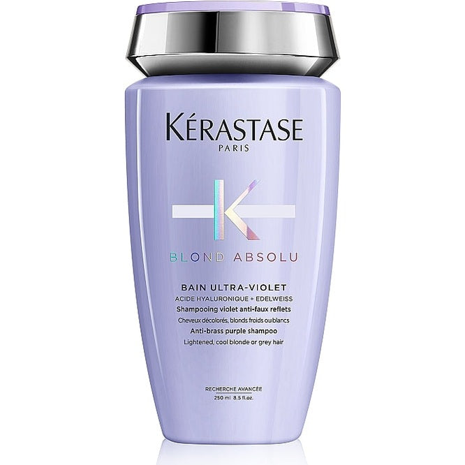 Kerastase Blond Absolu Bain Ultra-Violet 250 ml – açıq və boz saçlar üçün bənövşəyi şampun
