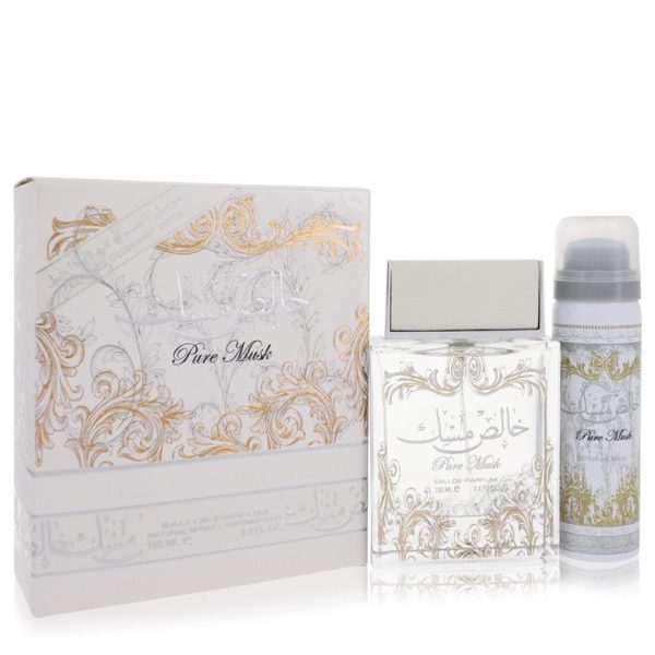 Lattafa Khalis Pure Musk Gift Set (EDP Unisex 100 ml + Deodorant Spray 75 ml)