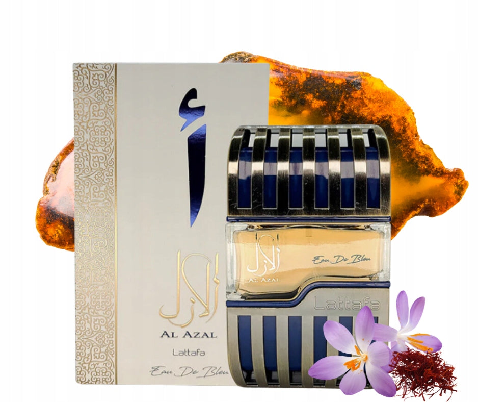 Lattafa Al Azal Eau De Bleu EDP 100ml perfume bottle and box
