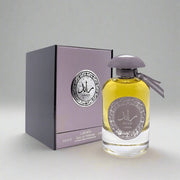 Lattafa Ra'ed EDP 100ml perfume bottle and box in grey-lilac design on white background
