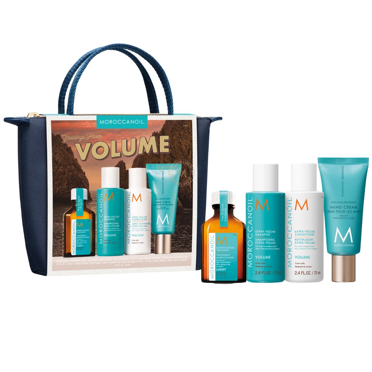 Moroccanoil Həcm Verən Səyahət Saç və Əl Baxımı Dəsti 25 ml + 70 ml + 70 ml + 40 ml