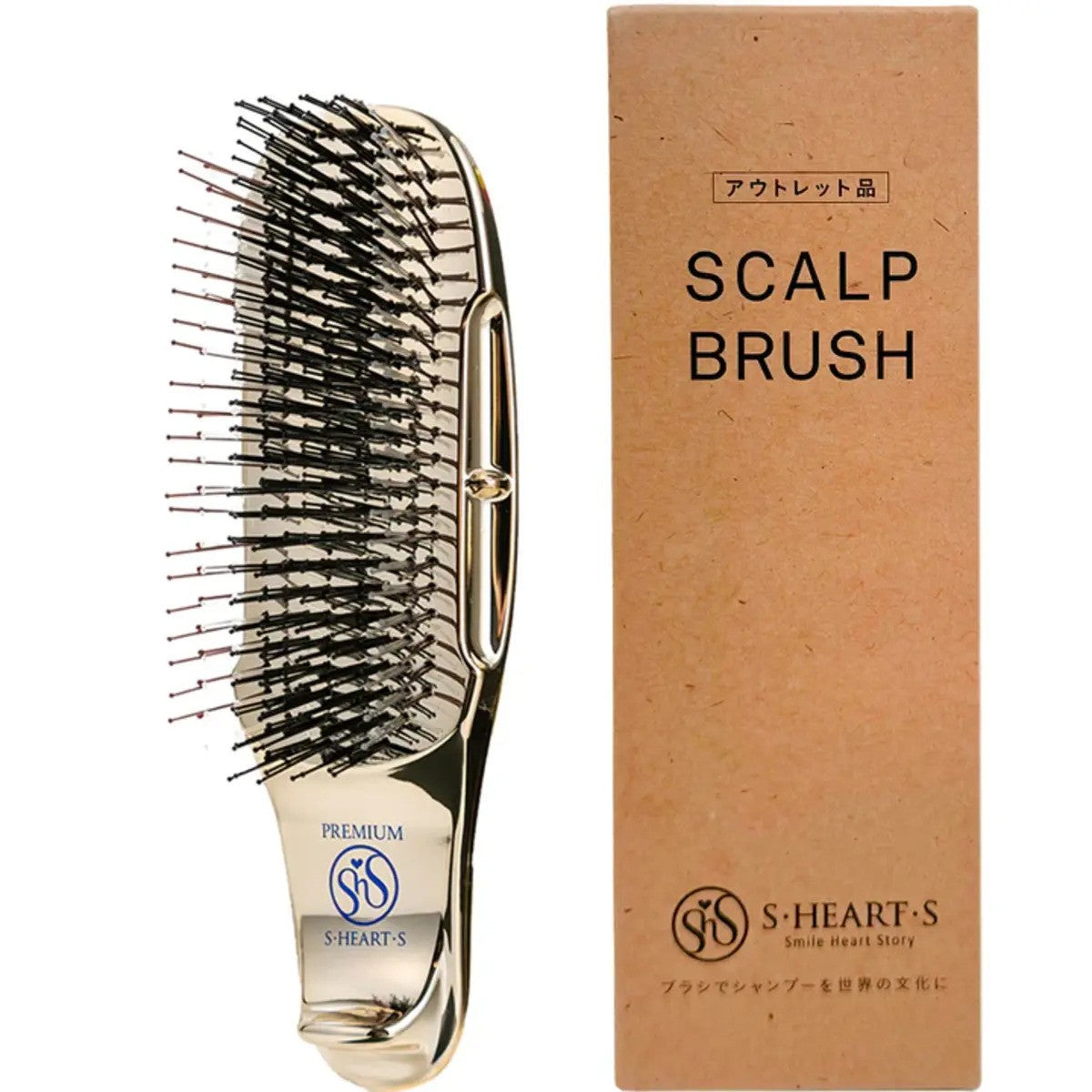 S-HEART-S Scalp Brush Premium – Yapon baş dərisi üçün masaj darağı

