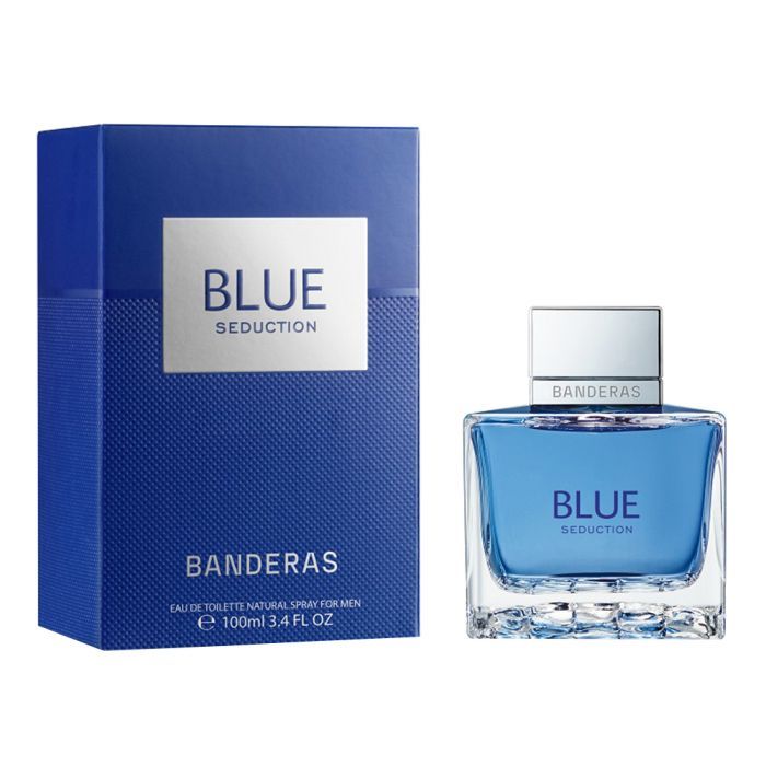 Antonio Banderas Blue Seduction for Men Eau de Toilette 100ml bottle with box (fresh aquatic aromatic men's fragrance)
