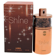AJMAL Shine for Women 75 ml qadın ətiri mis rəngli flakon və qutu

