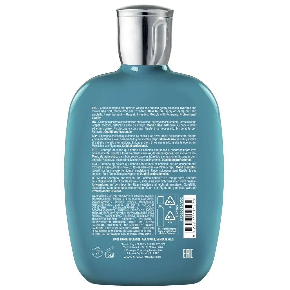Alfaparf Milano Semi Di Lino Curls Enhancing Low Shampoo 250 ml – Qıvrım Saçlar üçün Sulfatsız Şampun