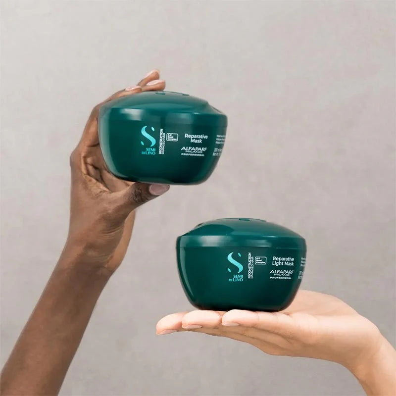 Zədələnmiş Saçlar Üçün Bərpaedici Maska Alfaparf Milano Semi Di Lino Reparative Mask 200 ml