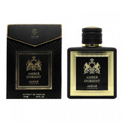 Anfar London Amber D’Orient Extrait de Parfum 115 ml bottle and box (black and gold packaging)
